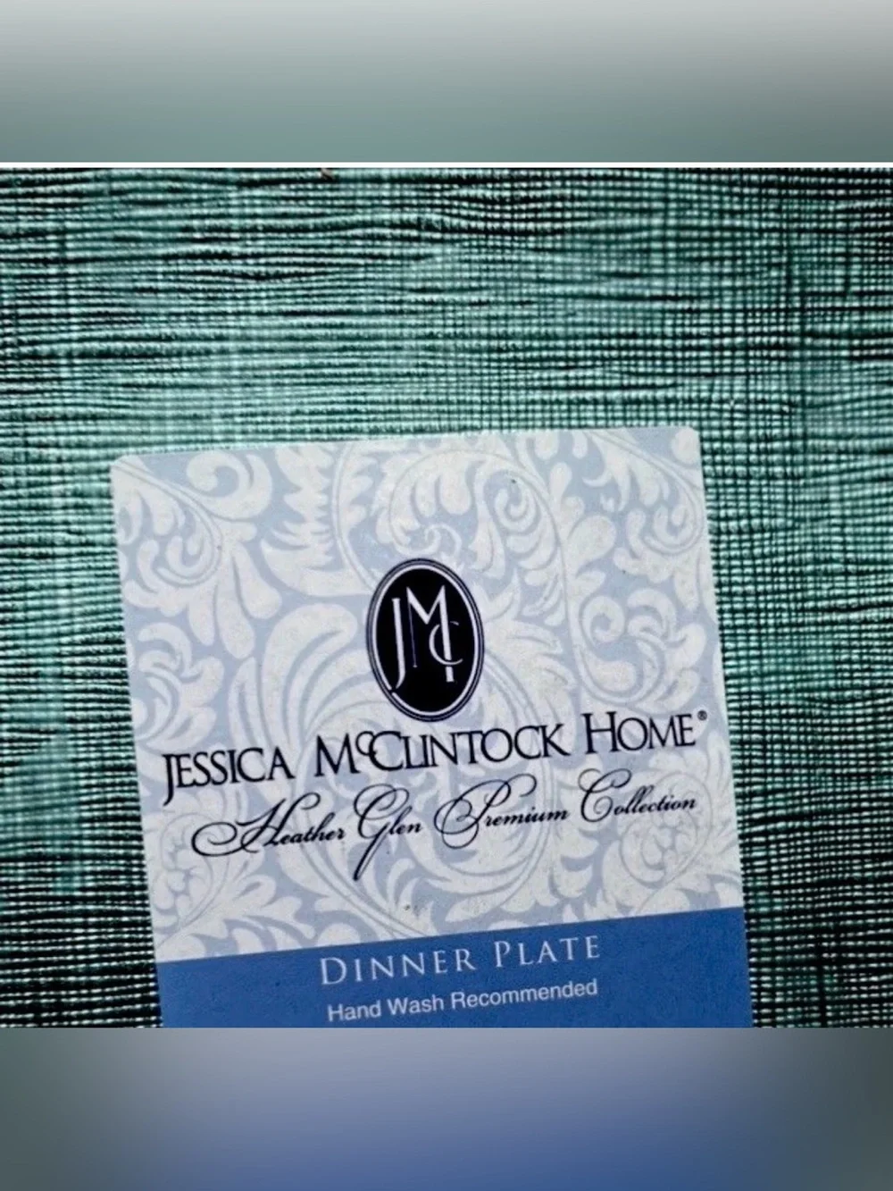 Jessica Montock Home Aqua Blue 4 Pc Dinner Plate & Soup Bowl Set New
